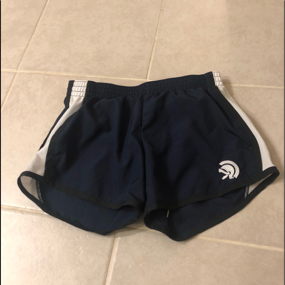 Navy running shorts